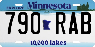 MN license plate 790RAB