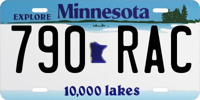 MN license plate 790RAC