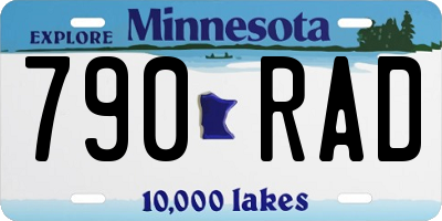 MN license plate 790RAD