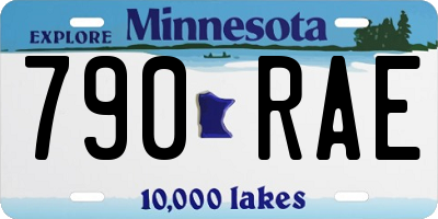 MN license plate 790RAE