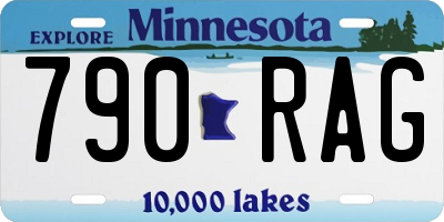MN license plate 790RAG
