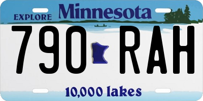 MN license plate 790RAH