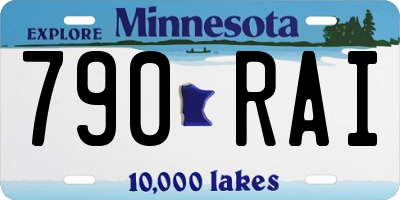 MN license plate 790RAI