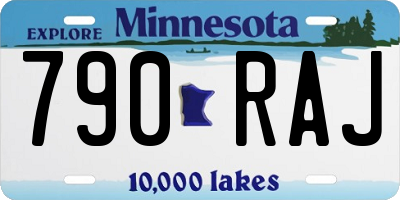 MN license plate 790RAJ