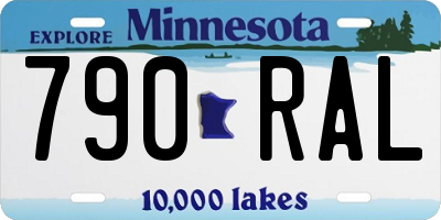 MN license plate 790RAL