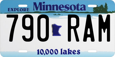 MN license plate 790RAM