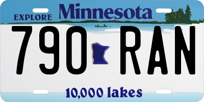 MN license plate 790RAN