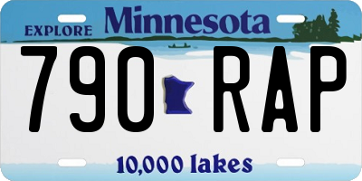 MN license plate 790RAP