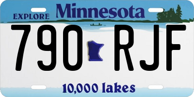 MN license plate 790RJF