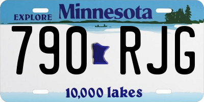 MN license plate 790RJG