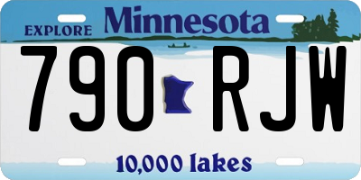 MN license plate 790RJW