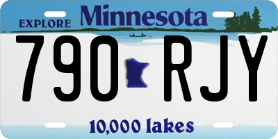 MN license plate 790RJY