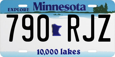 MN license plate 790RJZ