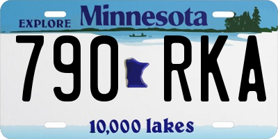 MN license plate 790RKA