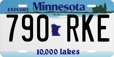 MN license plate 790RKE