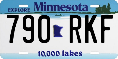 MN license plate 790RKF
