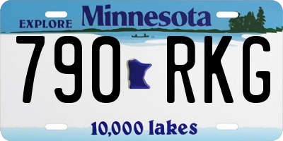 MN license plate 790RKG