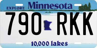 MN license plate 790RKK