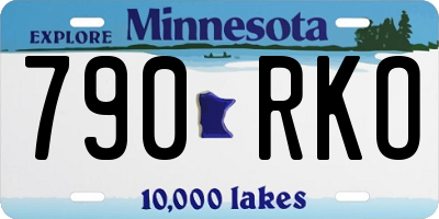 MN license plate 790RKO