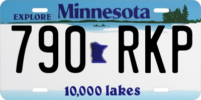 MN license plate 790RKP