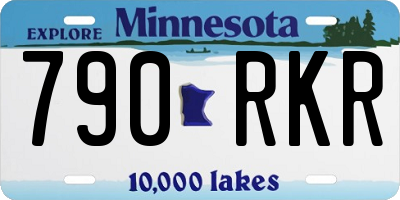 MN license plate 790RKR