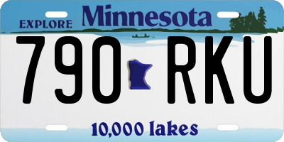 MN license plate 790RKU