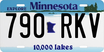 MN license plate 790RKV