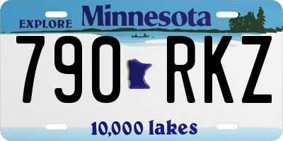 MN license plate 790RKZ