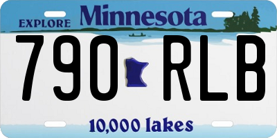 MN license plate 790RLB