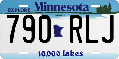 MN license plate 790RLJ