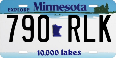 MN license plate 790RLK