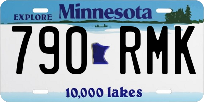 MN license plate 790RMK