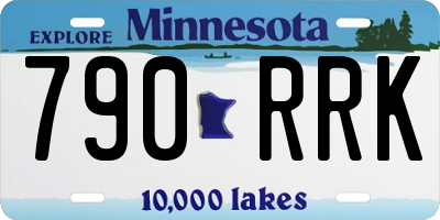 MN license plate 790RRK