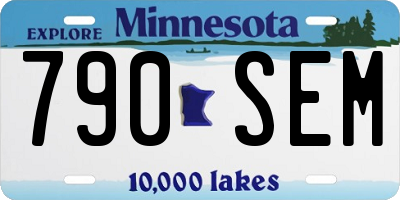 MN license plate 790SEM