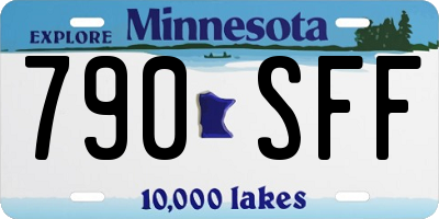 MN license plate 790SFF