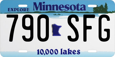 MN license plate 790SFG