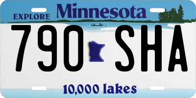 MN license plate 790SHA