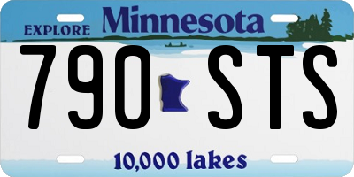 MN license plate 790STS