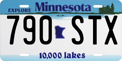 MN license plate 790STX