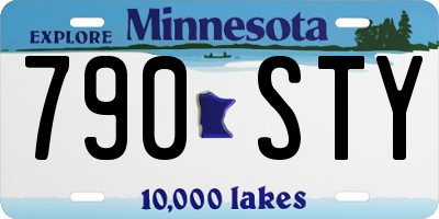 MN license plate 790STY