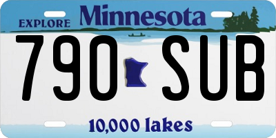 MN license plate 790SUB