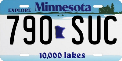 MN license plate 790SUC