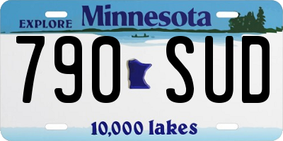 MN license plate 790SUD