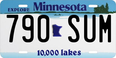 MN license plate 790SUM