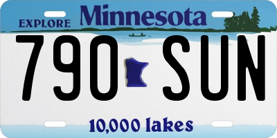 MN license plate 790SUN