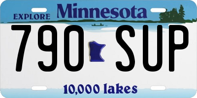 MN license plate 790SUP