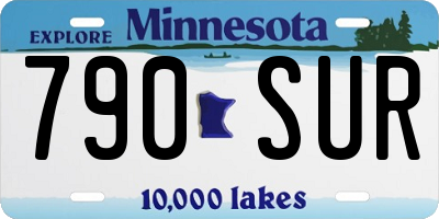 MN license plate 790SUR
