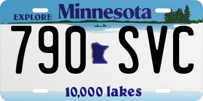 MN license plate 790SVC