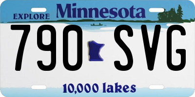MN license plate 790SVG