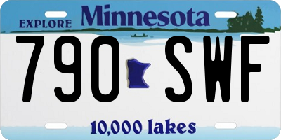 MN license plate 790SWF
